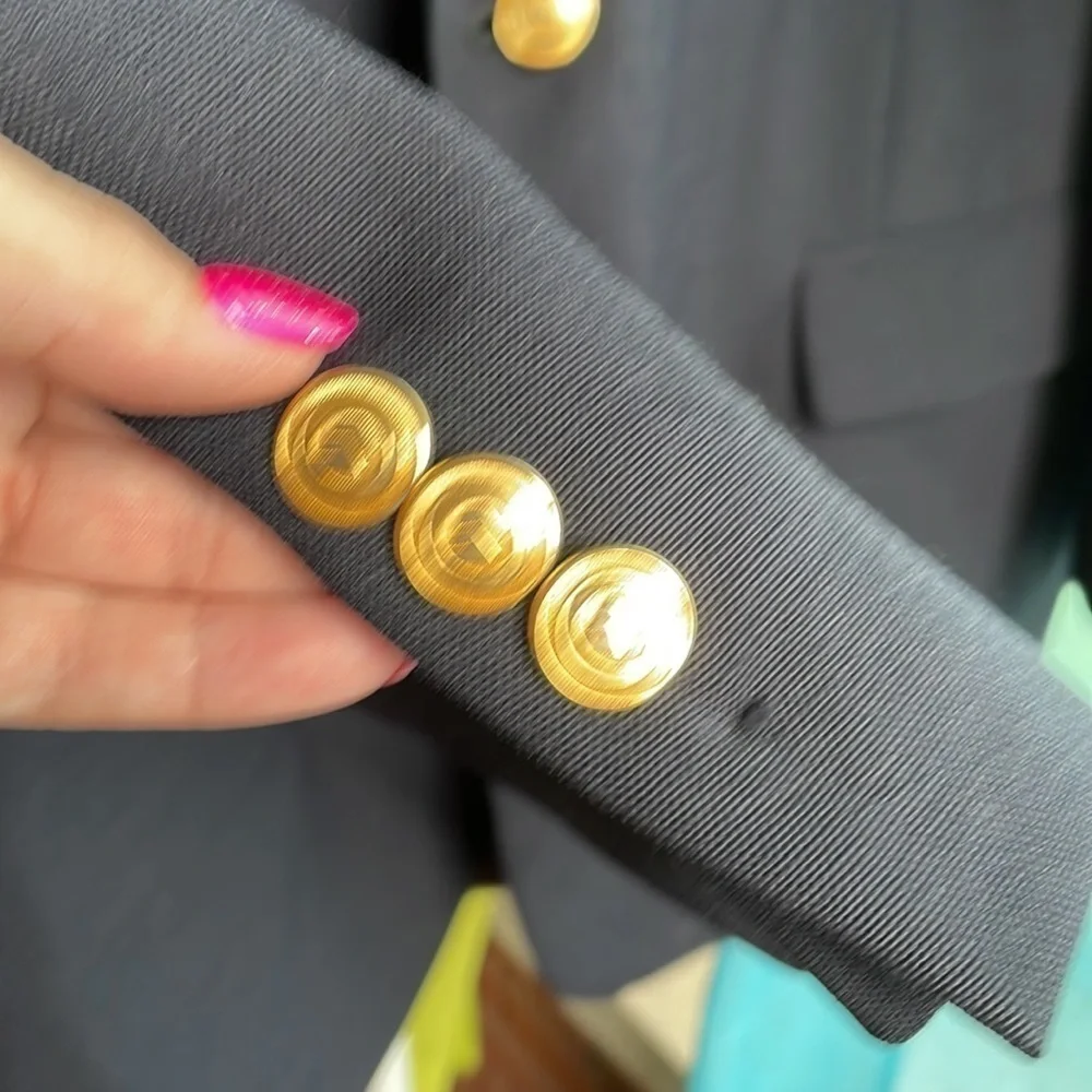 Wimbledon Navy Blazer with gold tone emblems buttons 42L